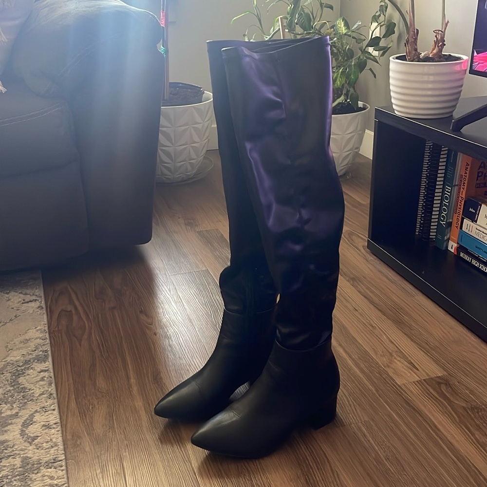 Knee high leather boots